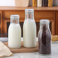 Bouteilles en verre à bouchon basculant de 500 ml, 1 L, 1,5 L, 2 L, transparentes, pour jus, lait, bière, avec couvercle à clipser – Vente en gros