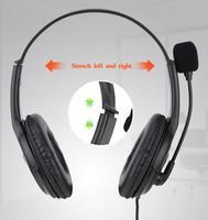 Headset Call Center SY493MV Over Ear, Driver Hi-Fi 40mm Suara Surround 3D, Earcup Kulit Ringan dengan Mikrofon untuk PC Laptop Kantor