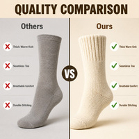Chaussettes personnalisées pour hommes en laine mérinos certifiées RWS, nouvelle collection, alpaga d'Orient, pour sports d'hiver en plein air