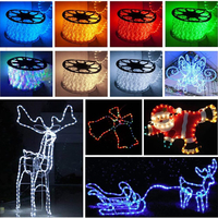 Guirlande lumineuse flexible à 36 LED par mètre, découpable, enroulable, fil de cuivre pur, pour extérieur, contour de bâtiment, IP67, décorative, Noël
