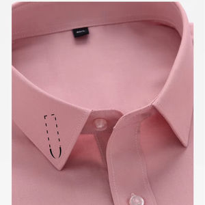 Männer Button Down Regular Fit Party Hochzeit Herren Casual Shirts Nicht-Eisen Solid Stretch Formale Shirts Plus Size Herren Shirts - Product Image 3