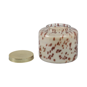 Candela Profumata Decorativa Macchiettata con Coperchio, Stile Pilastro, per Uso Interno ed Esterno - Product Image 2