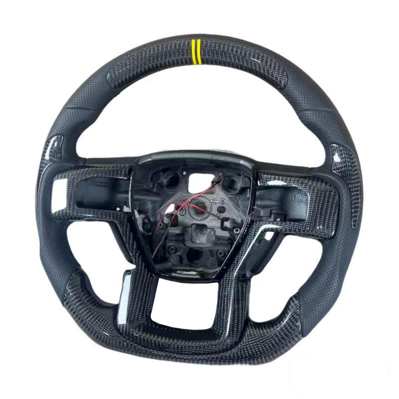 Carbon Leather with Frame Black stitching Yellow S