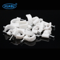 Bonne qualité fabriqué câble fixe organisateur crochet porte-câble Clip 12 mm câble cordon Clip
