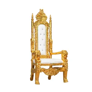 Big Lots gold high back henry king lion throne chair