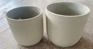 Personalización al por mayor de macetas grandes blancas atmosféricas de alta gama de China, macetas de hormigón de vivero de <span class=keywords><strong>barro</strong></span> de magnesio - Product Image 5