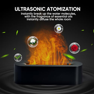 Humidificador ultrasónico de escritorio USB de 260 ml con efecto de llama 3D, difusor de aroma de aceites esenciales para el hogar, ¡en oferta! - Product Image 3