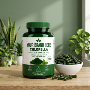 <b>Your</b> Brand Here Chlorella Capsules 120 Count Pure Natural Dietary <b>Supplement</b> Immune Support Detox Energy Boost Hair Growth - Product Image 2