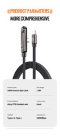 Cable de Datos Plegable Tipo-C a C de Carga Rápida de 240W con Soporte 2 en 1 para Teléfono/Tableta para iPhone 15 16 17, Cable Cargador Huawei