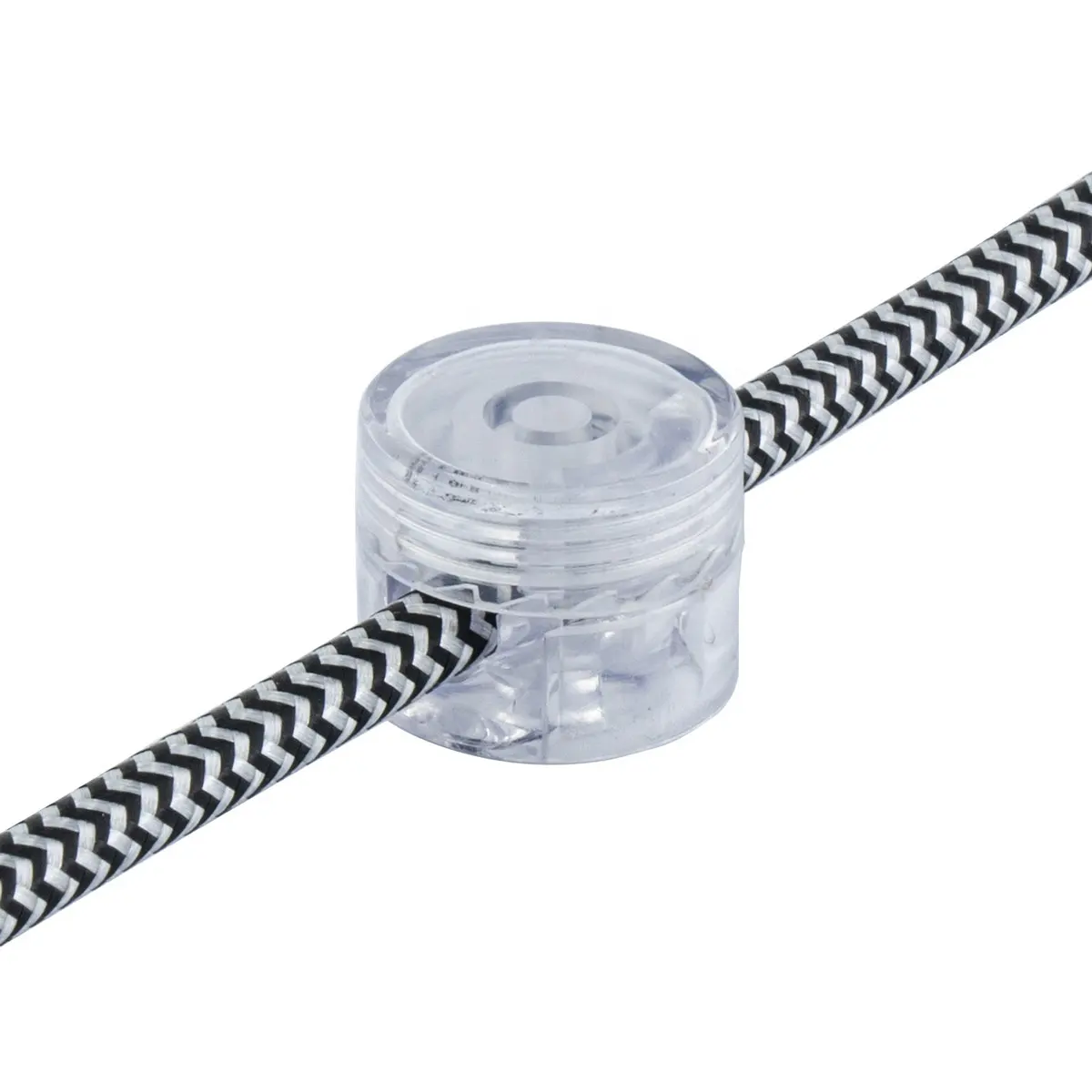 Soporte de cable transparente, clip de alambre de par de plástico, carenado de pared universal para cable de tela