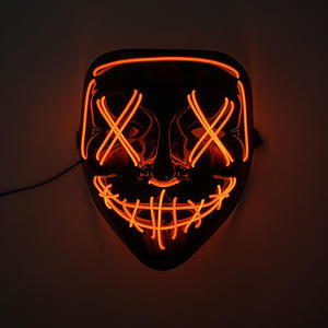 Masque de fête d'Halloween, masque de fantôme d'horreur, masque de fête de mascarade, cosplay, masque lumineux LED - Product Image 6