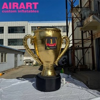 Personnalisation gonflable de modèle de trophée de décoration extérieure, trophée gonflable d'or pour l'affichage