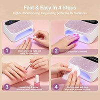 Lampe à LED UV en plastique durable avec capteur intelligent, plusieurs minuteurs, séchage complet des ongles, séchoir standard pour salon ou usage domestique et professionnel