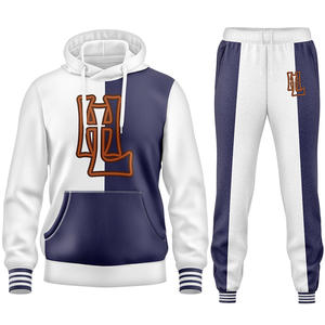 Hoogwaardige op maat gemaakte logo spring-autumn tweedelige heren casual jogging sportkledingset - Product Image 4