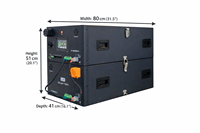 Boîtier de batterie vertical DIY 48V MB56, grande capacité 628Ah, kit DIY avec BMS JK V19 300A et écran 4,3 pouces pour cellules MB56, boîtier vide