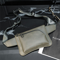 Sac banane en cuir PU pour homme de Guangzhou - Fermeture éclair portable pour usage quotidien/extérieur/professionnel