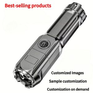 Linterna escalable con 3 modos, alto lumen, mini linterna LED, recargable, para el hogar, exteriores, camping, pesca y buceo - Product Image 1