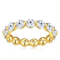 Bague de fiançailles en moissanite 3 mm 0,1 ct pour femme, style simple, bague de fête, prix d'usine, bague de mode pour femme, alliance éternité de mariée