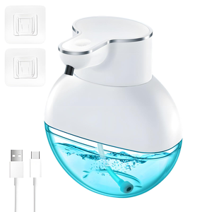Distributeur automatique de savon moussant 400 ml avec recharge USB, capteur infrarouge, électrique, sans contact, à fixation murale pour usage domestique et extérieur - Product Image 1