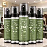 Spray de soin pour perruques en cheveux humains Radistuns 4 en 1, brillance, nutrition, anti-frisottis, équilibre du pH avec kératine, huile d'argan, beurre de karité, 100 ml