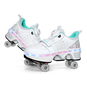 Heron Shoes Flashing Roller Shoes With Lights Rechargeable Inline Skates For Children And Girls Flying Shoes - Product Image 5