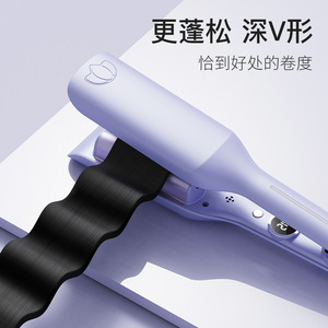 Fer à friser U2 Purple Curling Iron 1.5 pouces avec écran LCD ionique, pour des ondulations profondes en U, pour cheveux courts, usage domestique - Product Image 4