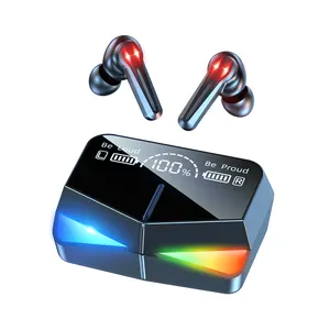 Earphone Bluetooth 5.1 TWS Nirkabel, Earbud Gaming Olahraga Peredam Kebisingan Headphone In-Ear