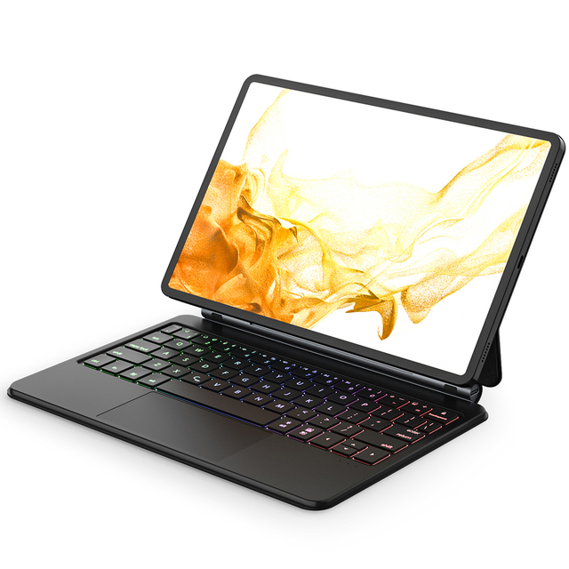 Keyboard Leather Case for Samsung for Galaxy Tab S9 FE Book Cover with Integrated Keyboard for Galaxy Tab S9 S7 S8 S10 FE