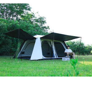 Carpa de Camping Glamping HOUMU de 11 m², 2 Dormitorios, 1 Sala de Estar, Impermeable PU3000mm, Montaje Rápido, Accesorios Completos para Familias - Product Image 1