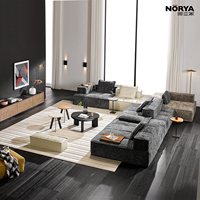 Canapé d'angle modulaire en tissu NORYA, moderne et confortable, avec fonction massage, suite de salon personnalisée de luxe pour hôtel et salon