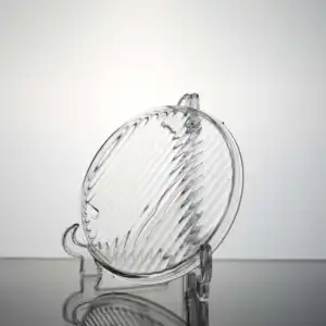 Lâmpada de vidro transparente personalizada, tampa da lente do farol