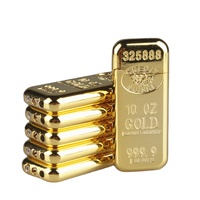 DEBANG Briquet Cigarette Meilleures Ventes 2025 Lingot d'Or Portable avec Butane Logo Personnalisable Briquet à Silex