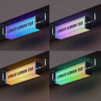 Boîte lumineuse rectangulaire longue suspendue en acrylique, enseigne LED personnalisée pour magasin, panneau de signalisation moderne pour couloir de centre commercial et allée de supermarché