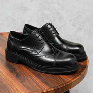 Zapatos Oxford Transpirables de Nuevo Diseño para Hombre, Zapatos Casuales de Negocios Formales de Cuero Genuino para Hombre - Product Image 1