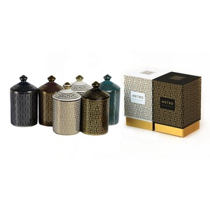 Juego De Velas perfumadas para decoración, conjunto De Velas De cerámica para jarra De Cera De Soja, Con caja para tarros - Product Image 3