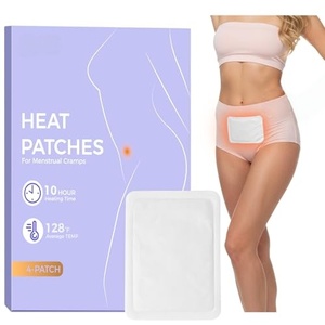 Patchs chauffants pour soulager les crampes menstruelles, design cœur, chaleur à action rapide, pack chauffant de qualité médicale - Product Image 1