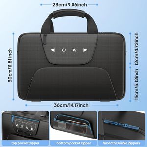 Étui de transport protecteur pour manettes et jeux <span class=keywords><strong>PS5</strong></span>/Slim/Pro (version disque/numérique) avec poche zippée, noir - Product Image 4