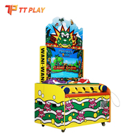 Máquina Arcade Metálica TT Play Crocodile Panic Hammer con Pantalla LCD de 42 Pulgadas, Operada con Monedas, Juego Interactivo para 2 Jugadores para Entretenimiento