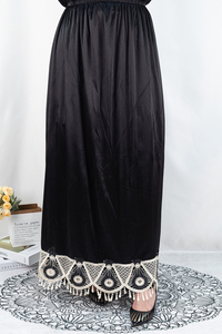 Jupe africaine pour femmes MC1619, taille haute élastique, jupe ample en dentelle bicolore, <span class=keywords><strong>abaya</strong></span>, robes musulmanes pour la <span class=keywords><strong>France</strong></span> - Product Image 3