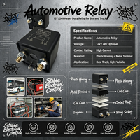 Kits de voiture à suspension pneumatique 12 v cc 100A relais 12 volts relais de voiture