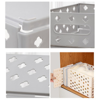 Mini paniers pliables en plastique pour l'organisation, caisses pliables avec poignée, bacs de rangement empilables, petites boîtes de rangement