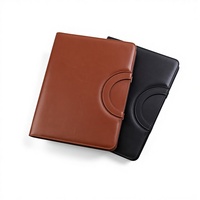 Porte-documents professionnel en cuir A4 portable avec calculatrice intégrée et logo personnalisé pour un usage professionnel
