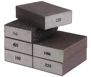 Spugna per levigatura in carburo di silicio di 100mm di diametro <span class=keywords><strong>Alox</strong></span> di alta qualità 40-2000 # blocchi di levigatura lavabili e riutilizzabili OEM personalizzabili - Product Image 1