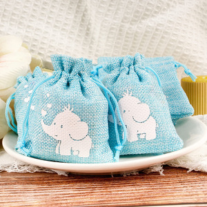 ถุงผ้าลินินลายเท้าสำหรับเด็กทารกถุงของขวัญสิ่งทอที่มีสไตล์สำหรับโอกาสพิเศษใหม่ - Product Image 2