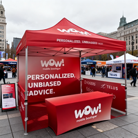 Pack de Marquage Complet 10x10FT Tente Publicitaire Personnalisable Mur Publicitaire Marquee Pop-Up Canopy Sidewall Stand d'Exposition