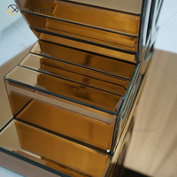 Offre Spéciale approvisionnement d'usine WXF-134 BRUN Côté table moderne diamant Prêt À expédier miroir côté table