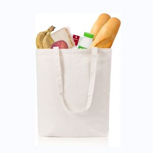 Bolsa de Compras de Lona de Algodón Personalizable al por Mayor, con Diseño de Letras, para Supermercado - Product Image 1