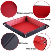 Plateau à dés en cuir PU de service personnalisé de qualité supérieure Cadeaux de promotion de bureau-Plateau de rangement pour jeux d'échecs de haute qualité