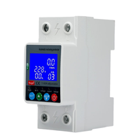 Interruptor de circuito inteligente WiFi de doble corte, monofásico, 2kVA 63A 220V, con protector de voltaje ajustable y protección contra fugas a tierra