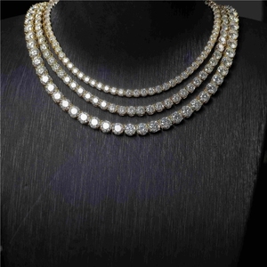 Chaîne personnalisée en zircon cubain pour homme, collier tennis en argent 925 avec diamants Moissanite, chaîne Moissanite - Product Image 2